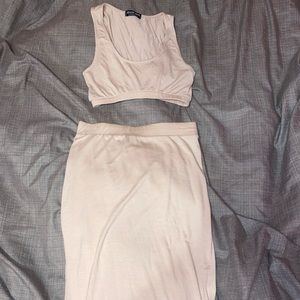 CROP TOP AND SKIRT SET - FASHION NOVA